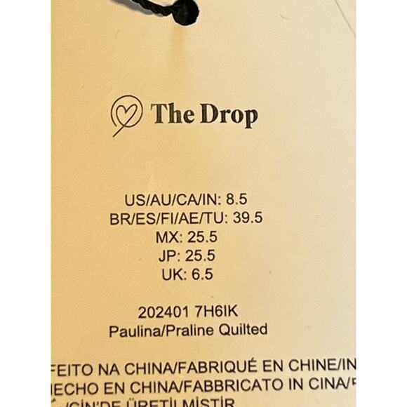 The Drop Women's Paulina Pointed-Toe Two-Tone Mule Praline Quilted Size 8.5 - Picture 9 of 10